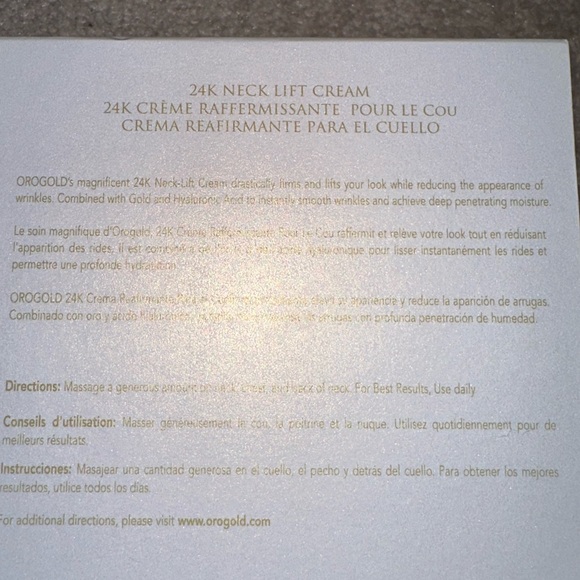 OROGOLD 24K Neck Lift Cream - Picture 3 of 4